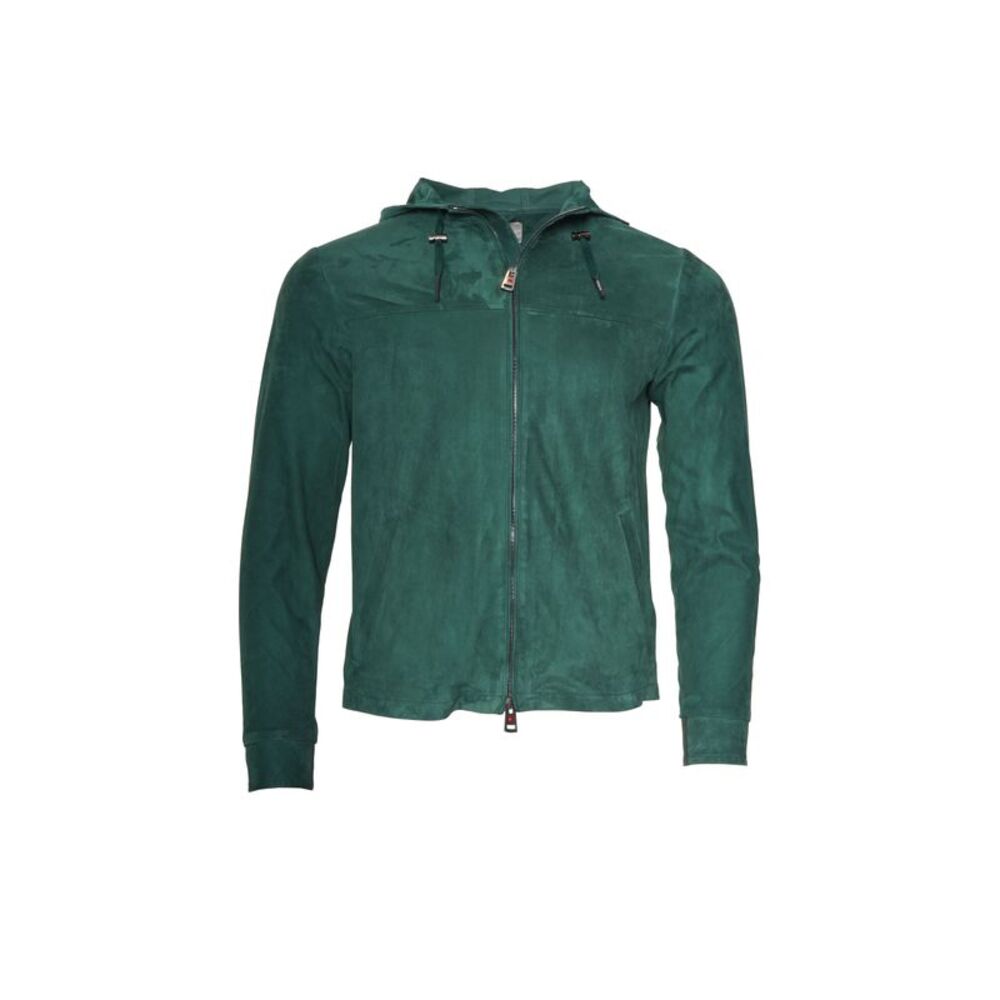 Kired Olek 1 Solid Suede Hooded Zip-Up Light-Jacket - Picture 1 of 1